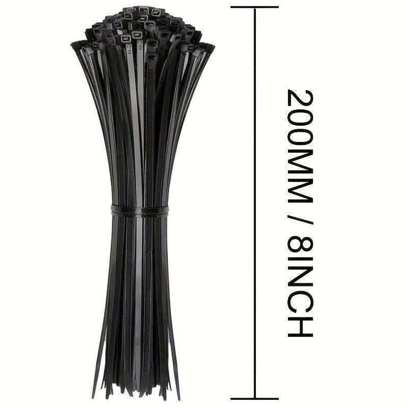 1000pcs 4/6/8/10 Inch Zip Ties, Cable Wire Tie, Plastic Wire Cord Straps For Outdoor Wrapping - a1 - z1