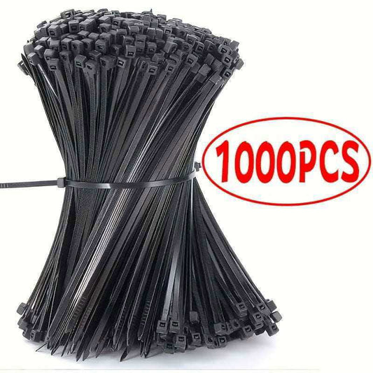 1000pcs 4/6/8/10 Inch Zip Ties, Cable Wire Tie, Plastic Wire Cord Straps For Outdoor Wrapping - a1 - z1