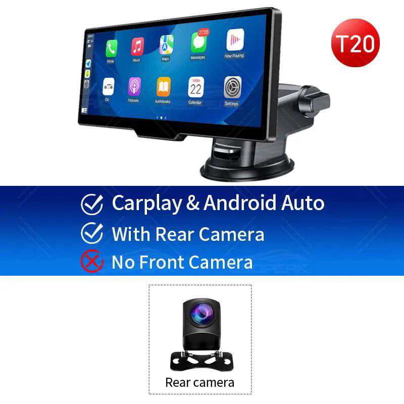 10.26" Dash Cam Rearview Camera Wifi Carplay & Android Auto 4K DVR GPS Navigation Video Recorder Dashboard Dual Len 24H Park AUX - a1 - z1