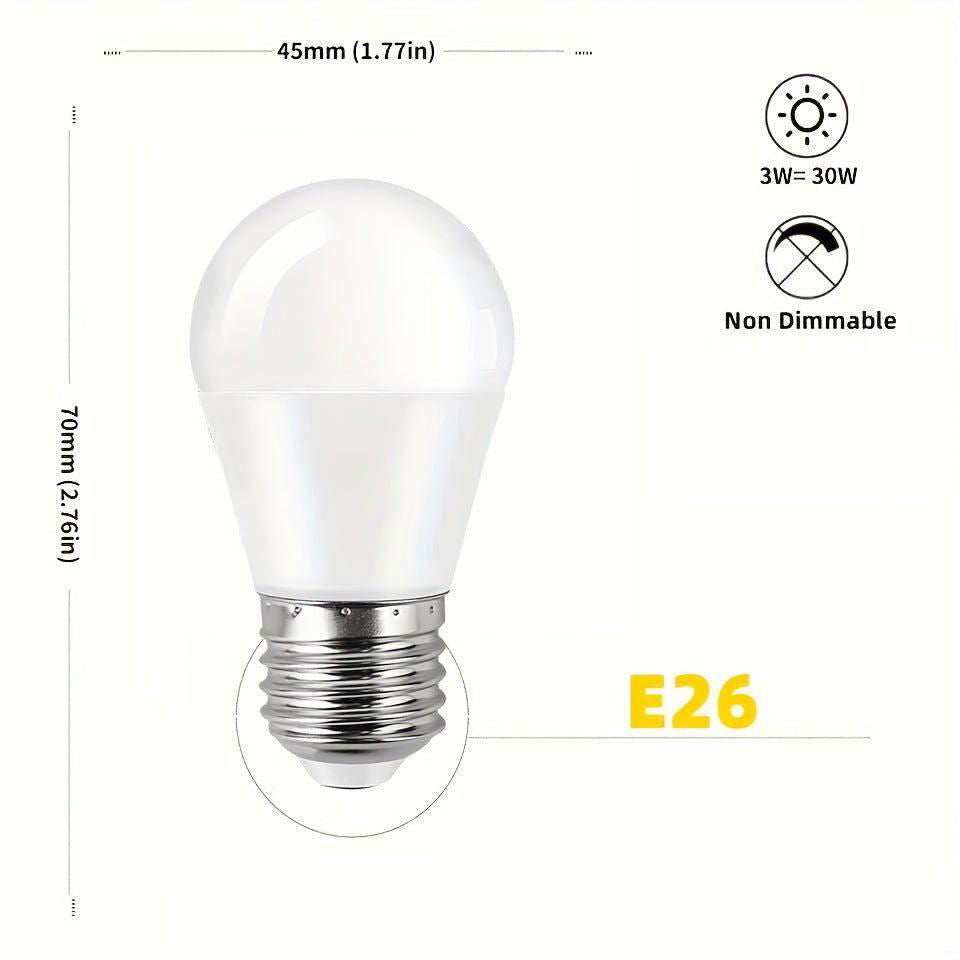 10PCS E26 3W LED Bulbs Are Equivalent To 30W Incandescent Lamps, Cold White 6000K Warm White 3000K 300 Lumen Ultra - bright Bulb Lamps Are Applicable To Living Room, Kitchen, Bedroom And Office - a1 - z1