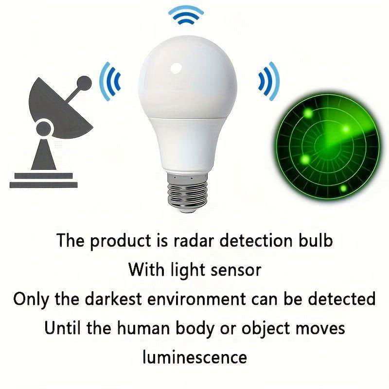 10pcs LED Motion Sensor Bulb 6W LED Lamp Radar Motion Sensor PIR Sensor Light Auto ON/OFF Night Light For Home Parking Lighting AC100 - 130V - a1 - z1