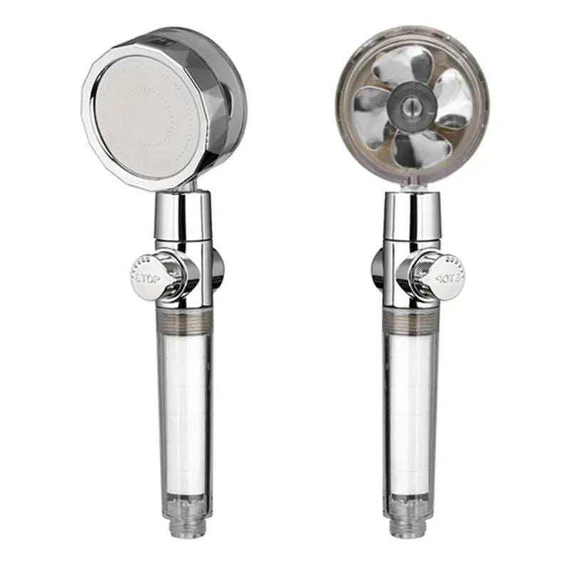 2022 Shower Head 360 Degree Rotation Water Saving Flow Turbofan Hydraulic Injection High Pressure Sprayer Bathroom Accessories - a1 - z1