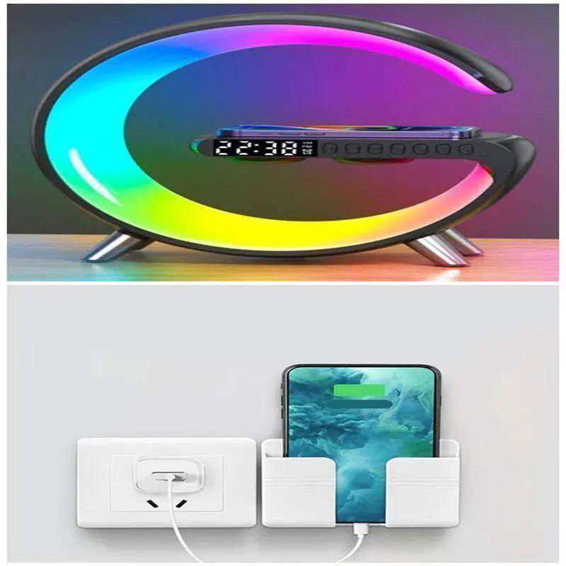 2023 New Intelligent G Shaped LED Lamp Bluetooth Speaker Wireless Charger Atmosphere Lamp App Control For Bedroom Home Decor - a1 - z1