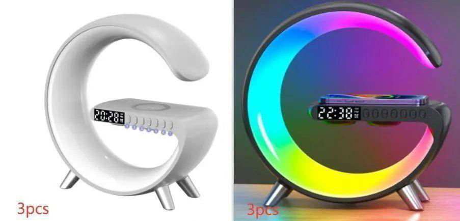 2023 New Intelligent G Shaped LED Lamp Bluetooth Speaker Wireless Charger Atmosphere Lamp App Control For Bedroom Home Decor - a1 - z1