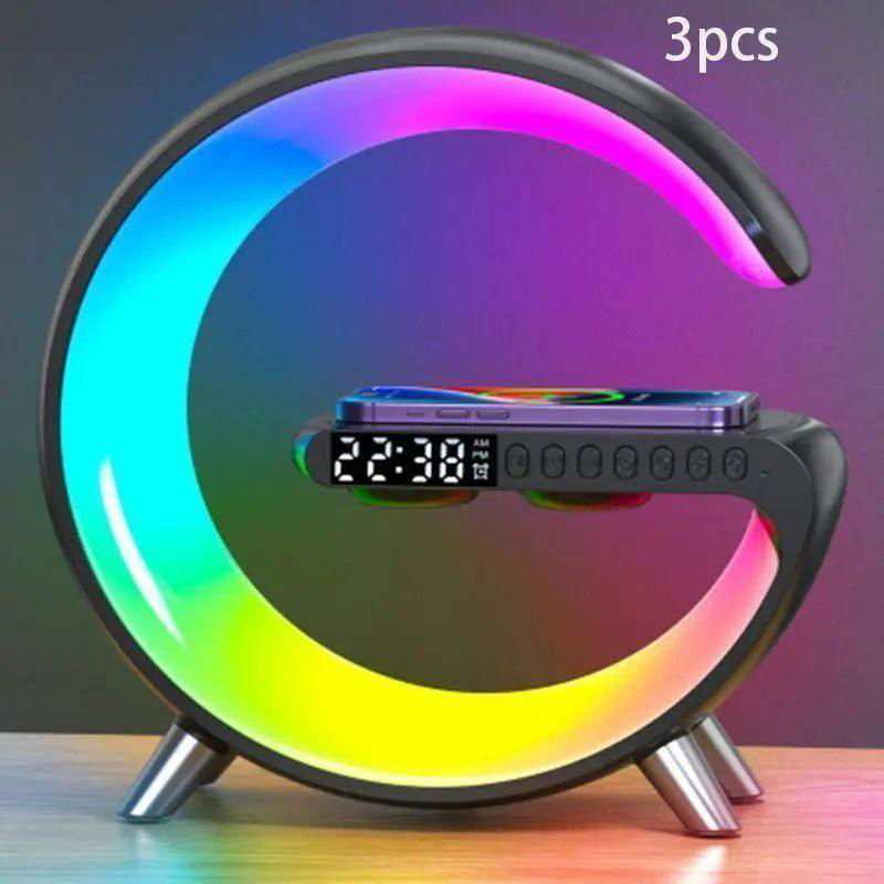 2023 New Intelligent G Shaped LED Lamp Bluetooth Speaker Wireless Charger Atmosphere Lamp App Control For Bedroom Home Decor - a1 - z1