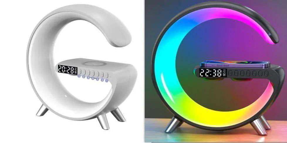 2023 New Intelligent G Shaped LED Lamp Bluetooth Speaker Wireless Charger Atmosphere Lamp App Control For Bedroom Home Decor - a1 - z1