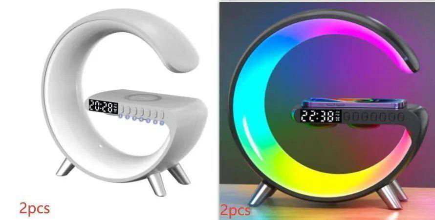 2023 New Intelligent G Shaped LED Lamp Bluetooth Speaker Wireless Charger Atmosphere Lamp App Control For Bedroom Home Decor - a1 - z1