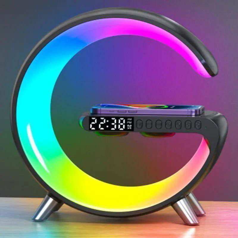 2023 New Intelligent G Shaped LED Lamp Bluetooth Speaker Wireless Charger Atmosphere Lamp App Control For Bedroom Home Decor - a1 - z1