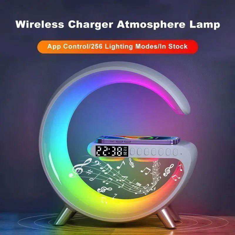 2023 New Intelligent G Shaped LED Lamp Bluetooth Speaker Wireless Charger Atmosphere Lamp App Control For Bedroom Home Decor - a1 - z1