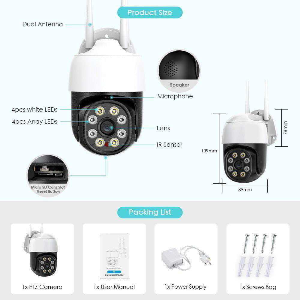 2mp 5mp 8mp Hi res outdoor camera led spotlight - a1 - z1