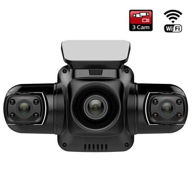 3*1080P Dash Cam 360˚Panoramic Protection Front Left And Right Cameras IR Night Vision 3 Cameras WiFi WDR GPS Video Recorder - a1 - z1