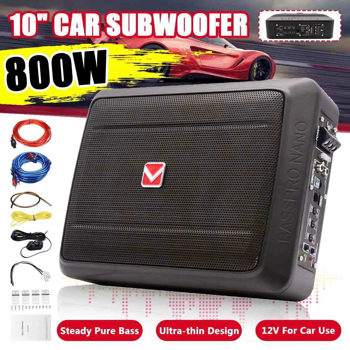 400W/800W 8/10/15 Inch Ultra thin Subwoofer Car Active Subwoofer Audio Speaker Bass Amplifier Auto Surround Sound Audio - a1 - z1