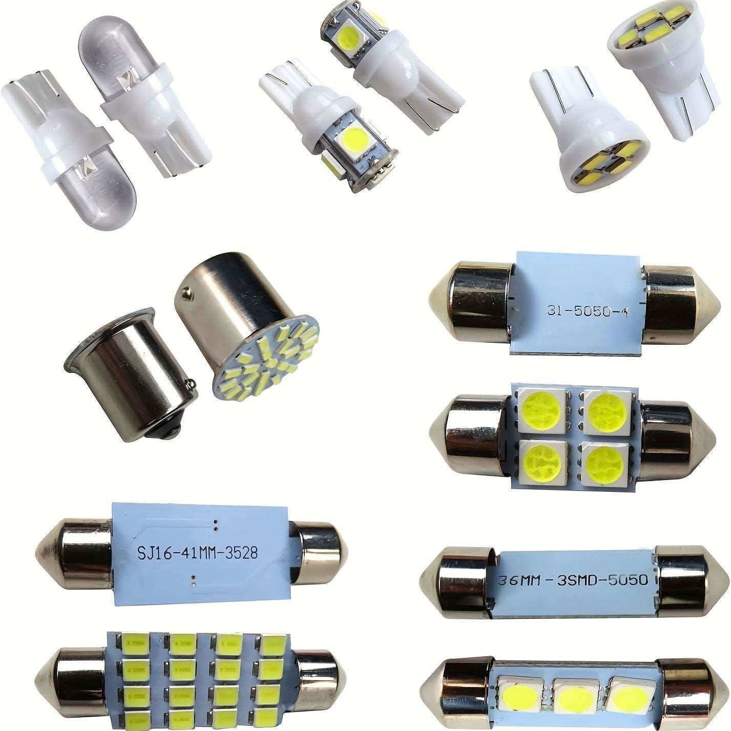 42pcs LED Car Interior Lights - Brighten Your Ride with Xenon White Bulbs! - a1 - z1