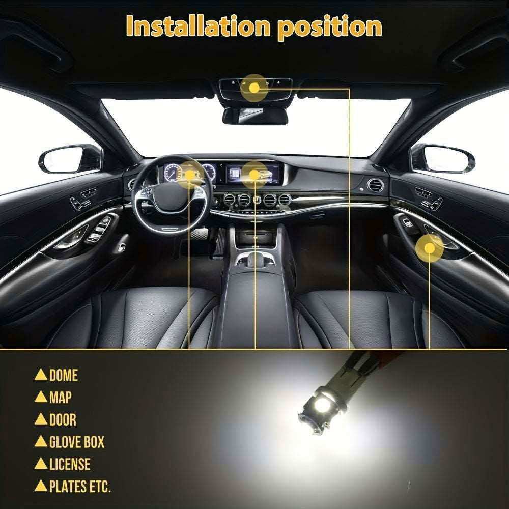 42pcs LED Car Interior Lights - Brighten Your Ride with Xenon White Bulbs! - a1 - z1