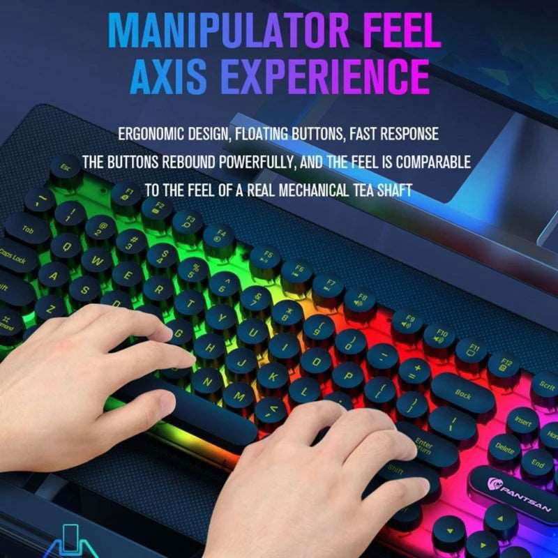 87HA 4 - in - 1 Gaming Keyboard Mouse Headset Combo 104 Keys Ergonomic Gamer Keyboard Game Mouse Gaming Stereo Headset Mouse Pad - a1 - z1