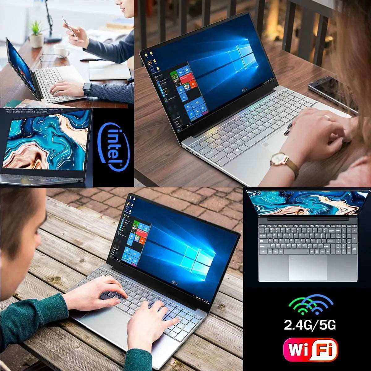 Laptop 15.6 Inch IPS Screen 16GB RAM Intel 11th N5095 Business Netbook Windows 10 11 Pro Gaming Office Notebook Pc Portable - a1 - z1