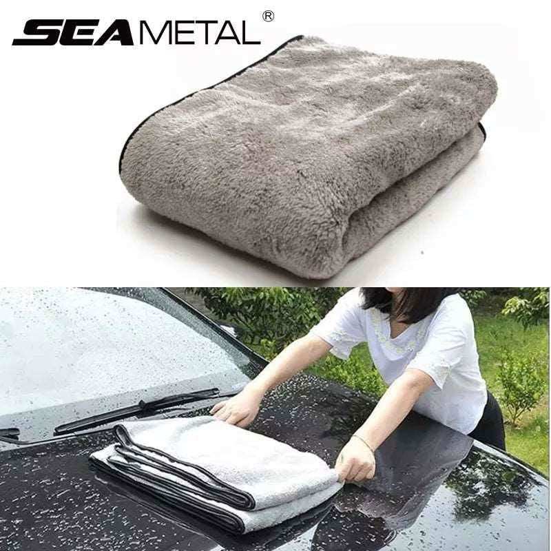 Microfiber Towel Car Wash Accessories 100X40cm Super Absorbency Car Cleaning Cloth Premium Microfiber Auto Towel One - Time Drying - a1 - z1