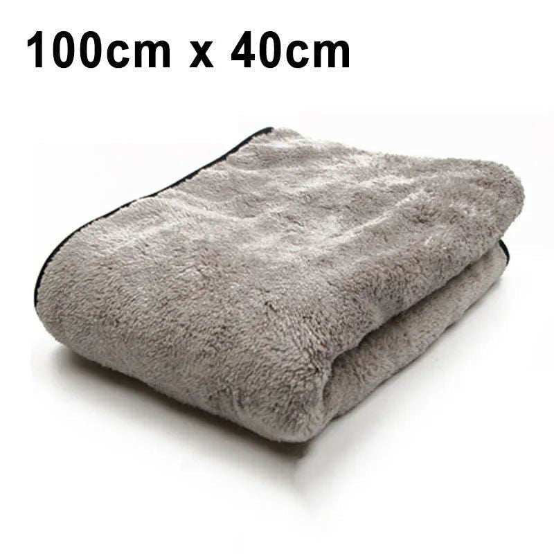 Microfiber Towel Car Wash Accessories 100X40cm Super Absorbency Car Cleaning Cloth Premium Microfiber Auto Towel One - Time Drying - a1 - z1