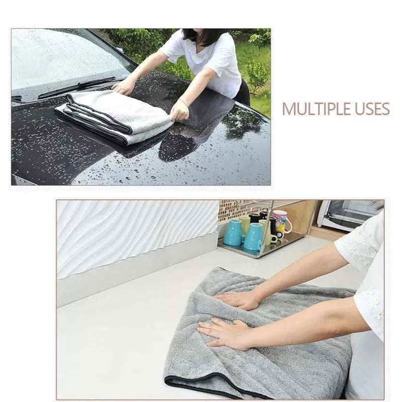 Microfiber Towel Car Wash Accessories 100X40cm Super Absorbency Car Cleaning Cloth Premium Microfiber Auto Towel One - Time Drying - a1 - z1