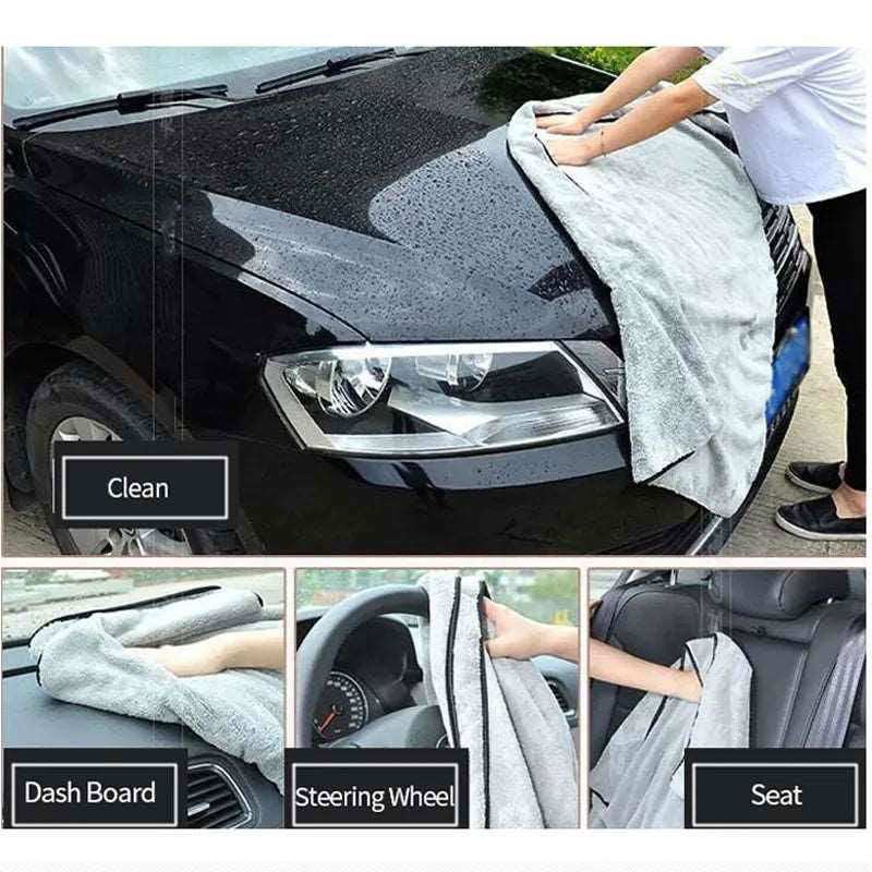 Microfiber Towel Car Wash Accessories 100X40cm Super Absorbency Car Cleaning Cloth Premium Microfiber Auto Towel One - Time Drying - a1 - z1