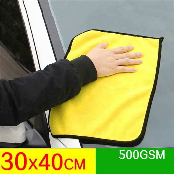 mling 30x30/60CM Car Wash Microfiber Towel Car Cleaning Drying Cloth Hemming Car Care Cloth Detailing Car Wash Towel For Toyota - a1 - z1