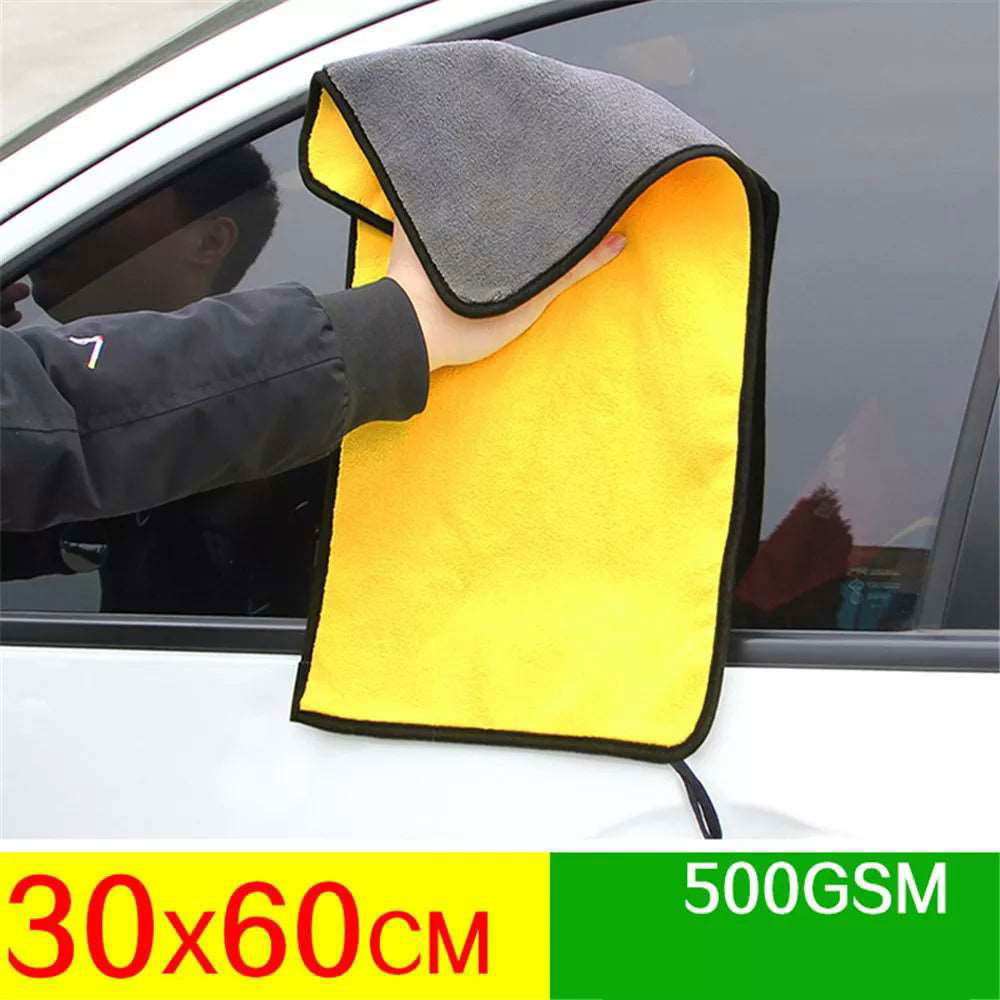 mling 30x30/60CM Car Wash Microfiber Towel Car Cleaning Drying Cloth Hemming Car Care Cloth Detailing Car Wash Towel For Toyota - a1 - z1