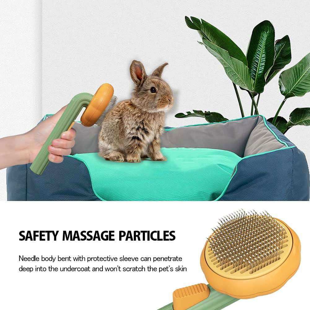 Pet Pumpkin Brush, Pet Grooming Self Cleaning Slicker Brush For Dogs Cats Puppy Rabbit, Cat Brush Grooming Gently Removes Loose Undercoat, Mats Tangled Hair Slicker Brush - a1 - z1