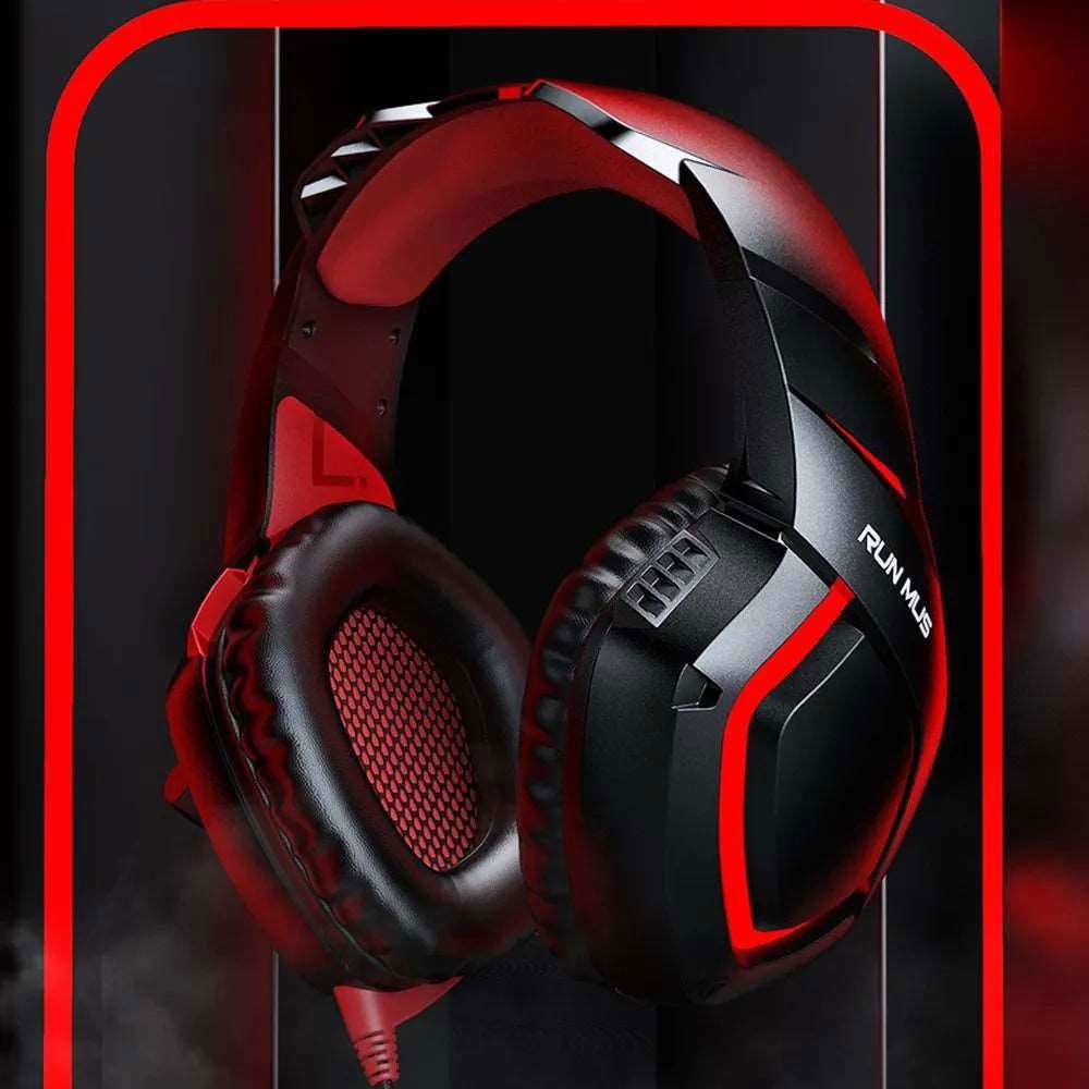 RUNMUS K1B Wired Gaming Headset for PS4 PS5 Xbox One PC Gamer LED Headphones with 7.1 Surround Sound Microphone Noise Canceling - a1 - z1