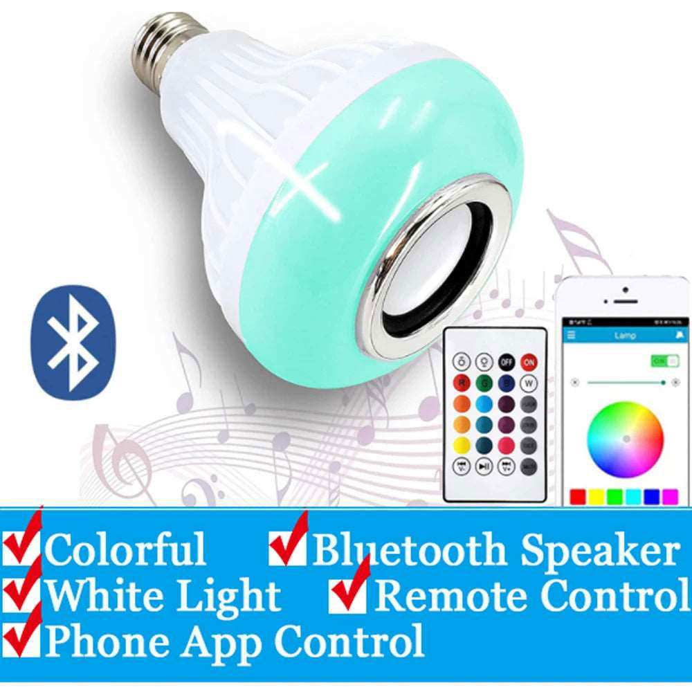 Smart Bulb Smart Lamp Bluetooth Led Bulbs Light Music For House Rgb E27 Focus With Speaker Sound Home Multi Colored Alexa Room - a1 - z1