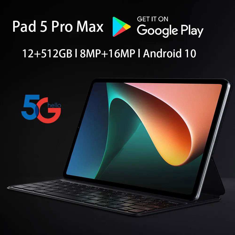 Tablet android Pad 5 Pro Max 12GB+512GB Tablet 10 Inch LCD Screen Windows Tablet Android Tablet Pc 5G WiFi Tablet Snapdragon - a1 - z1