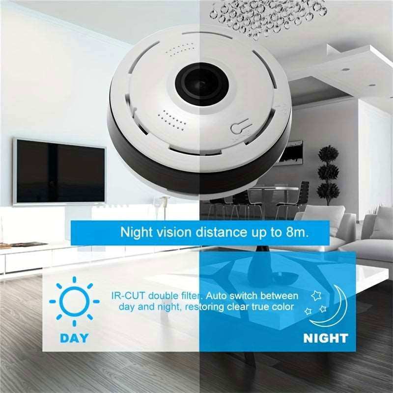 VR360 Panoramic Wireless IP Camera 1080P Indoor Security Monitor Smart Home Monitoring Fisheye Camera V380PRO - a1 - z1