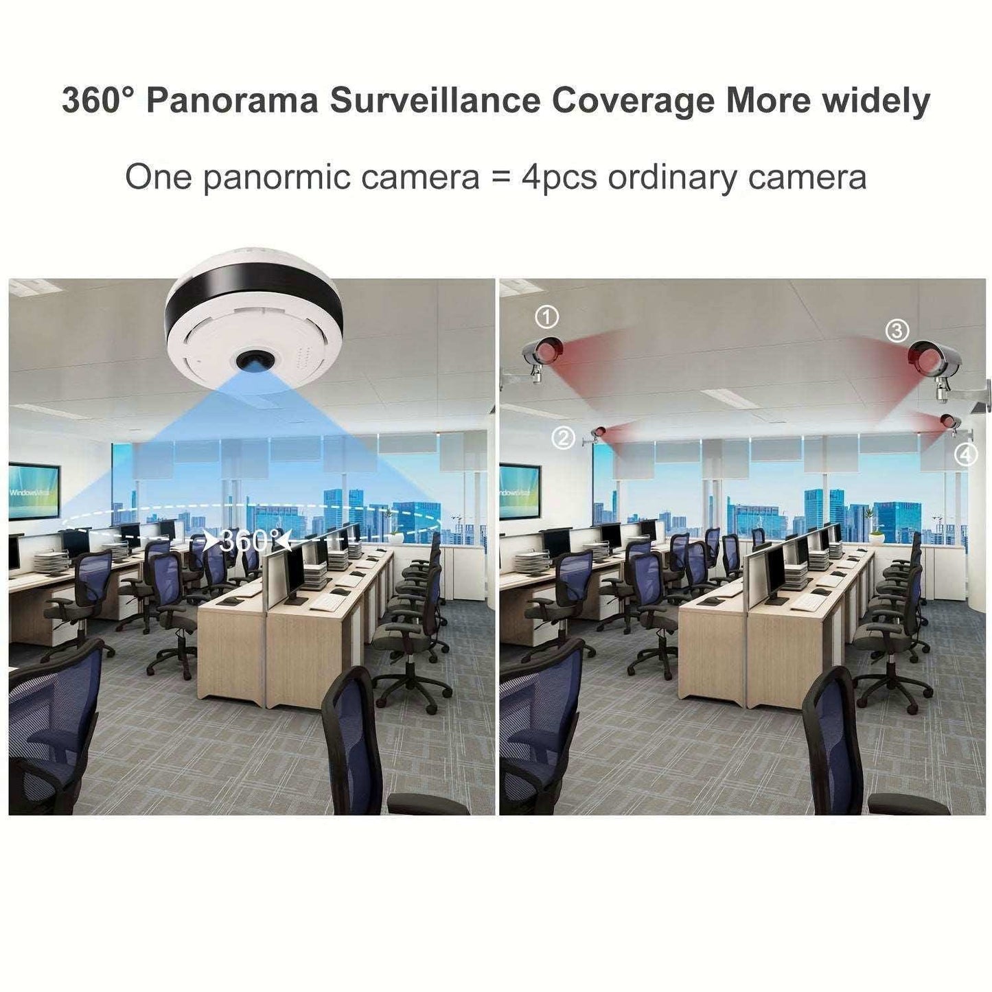 VR360 Panoramic Wireless IP Camera 1080P Indoor Security Monitor Smart Home Monitoring Fisheye Camera V380PRO - a1-z1