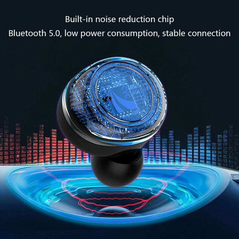 Waterproof Bluetooth 5.0 Wireless Earbuds Headphone Headset Noise Cancelling TWS - a1 - z1