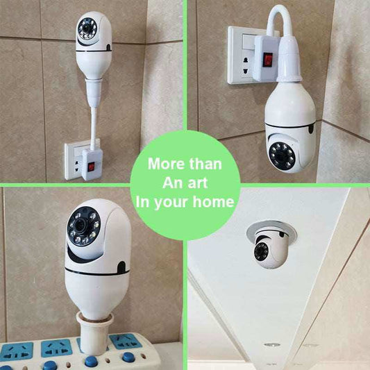 WiFi CAMERA 1080P Bulb 4X Zoom Camera E27 Home 5GWiFi Alarm Monitor - a1 - z1